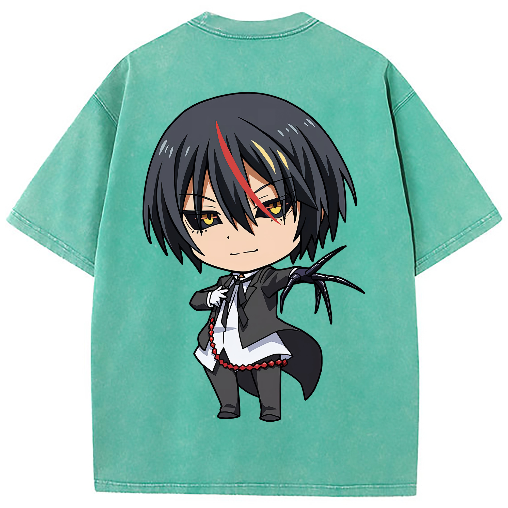 （画像用） 転スラ Regarding Reincarnated to Slime 綿100% ヴィンテージ風 半袖Tシャツ（背面プリント）